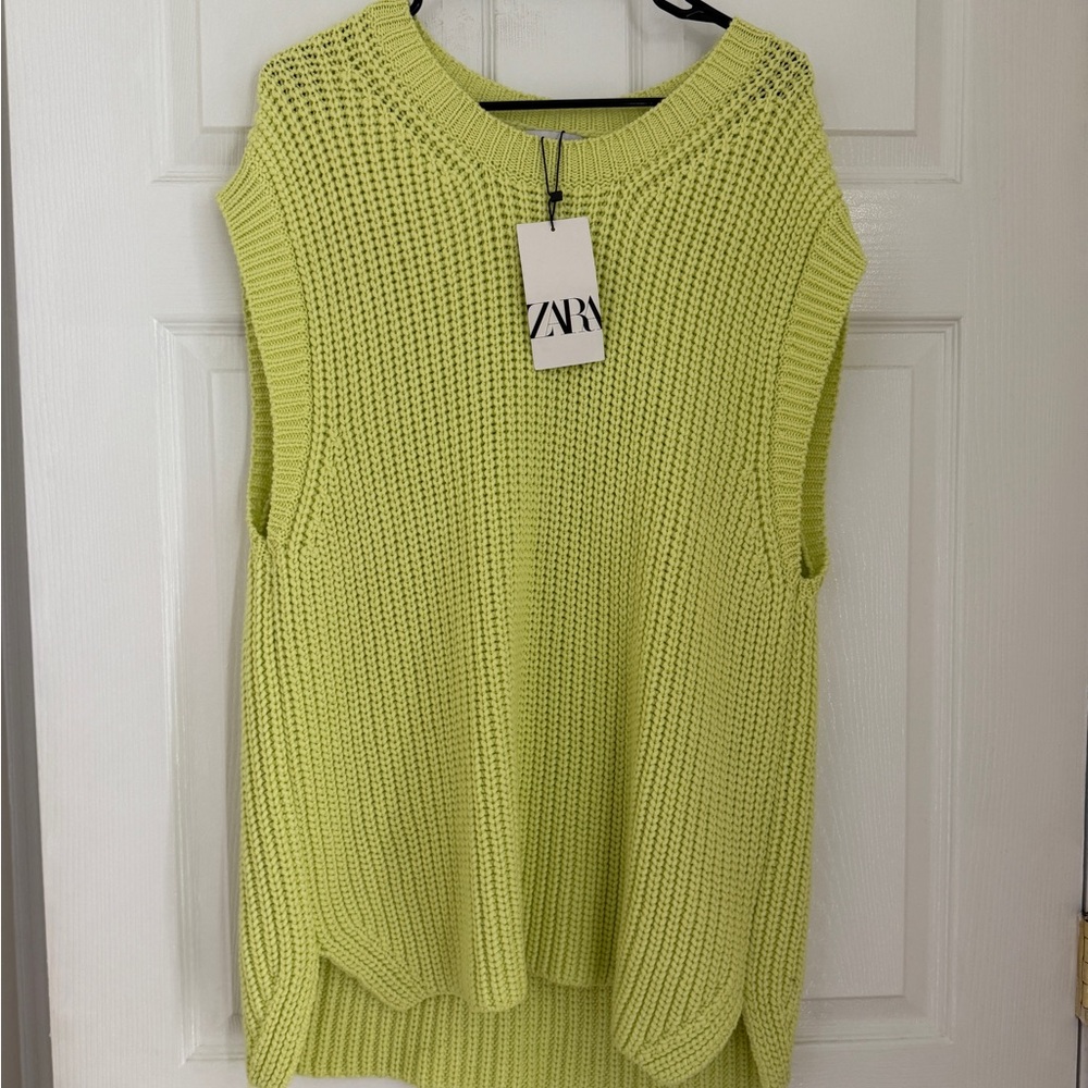 Zara Lime Green Knit Sweater